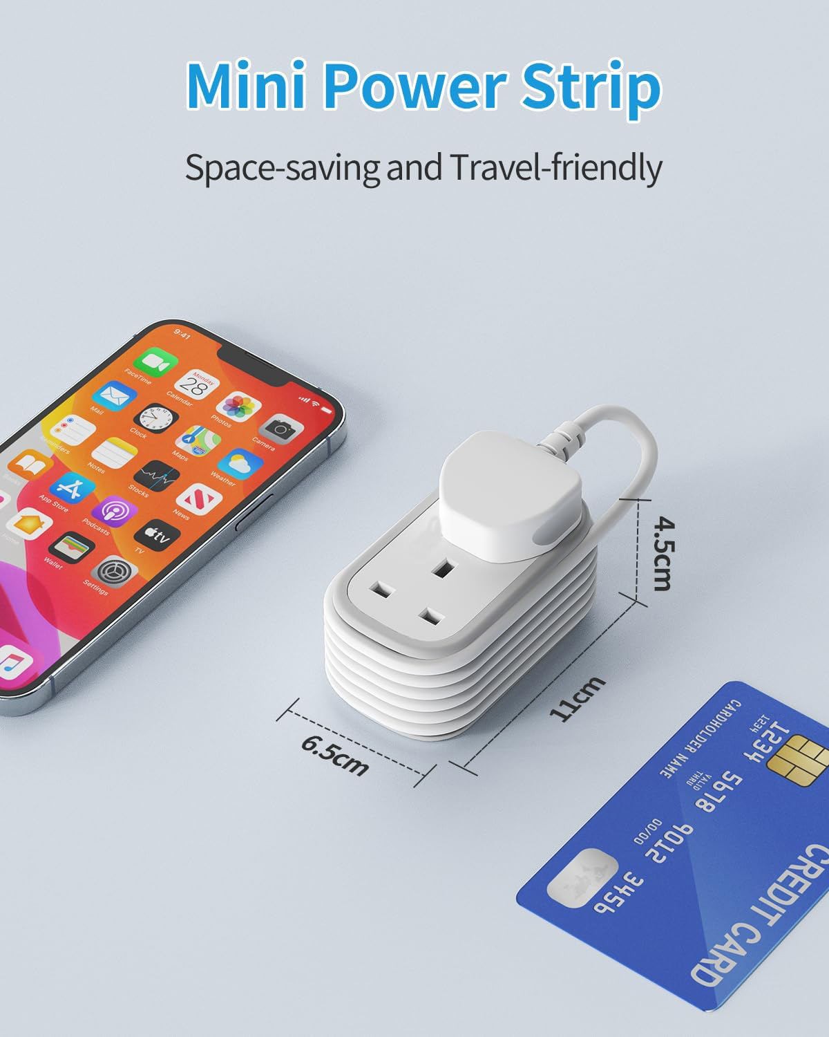Portable Travel Charging Socket with Retractable USB C Cable - Image 4