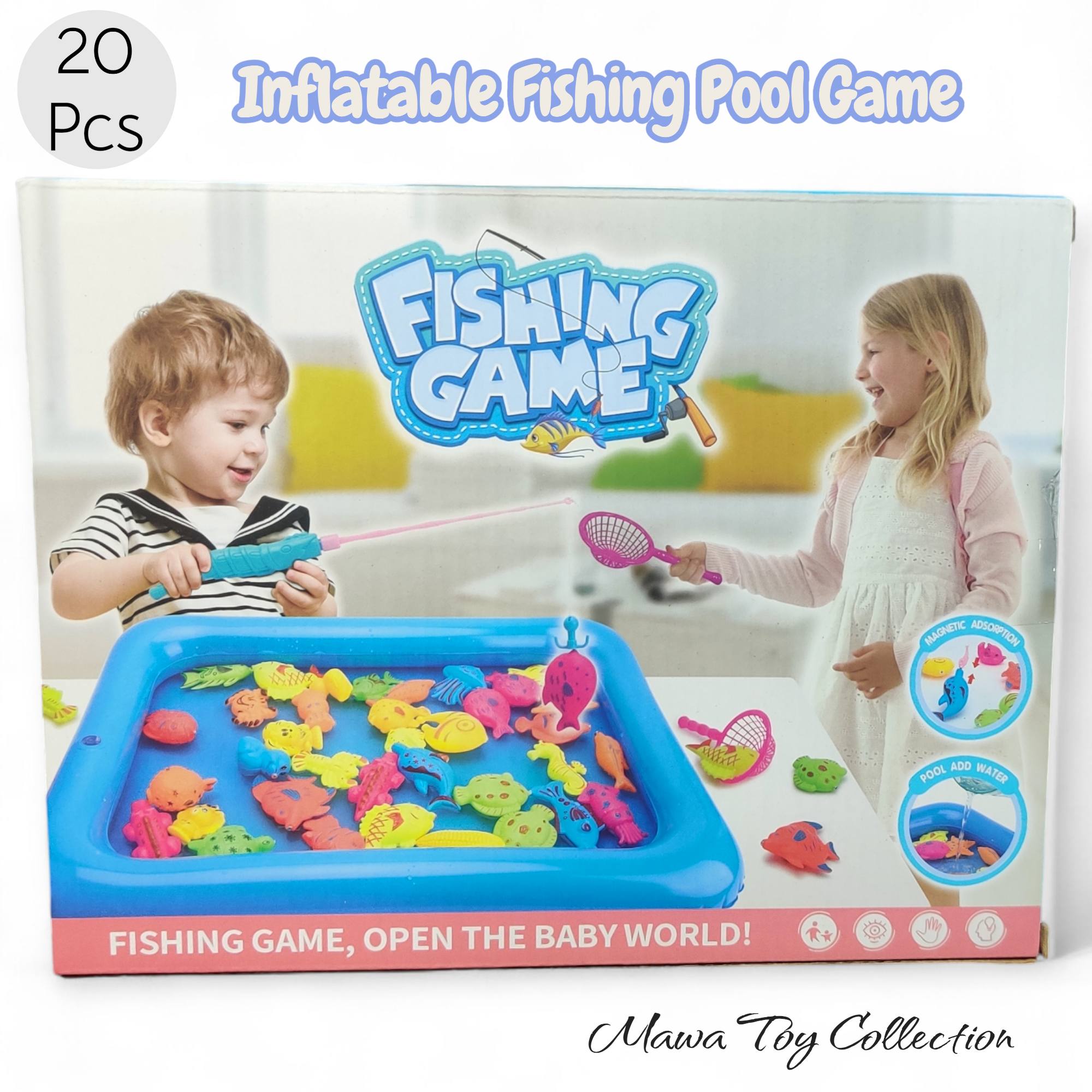 đŖ Kids Magnetic Fishing Game Toy Set with Fishing Pole