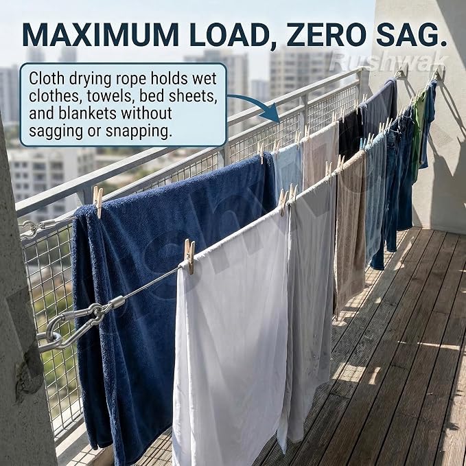 Heavy Duty Stainless Steel Clothes Drying Rope - Image 3