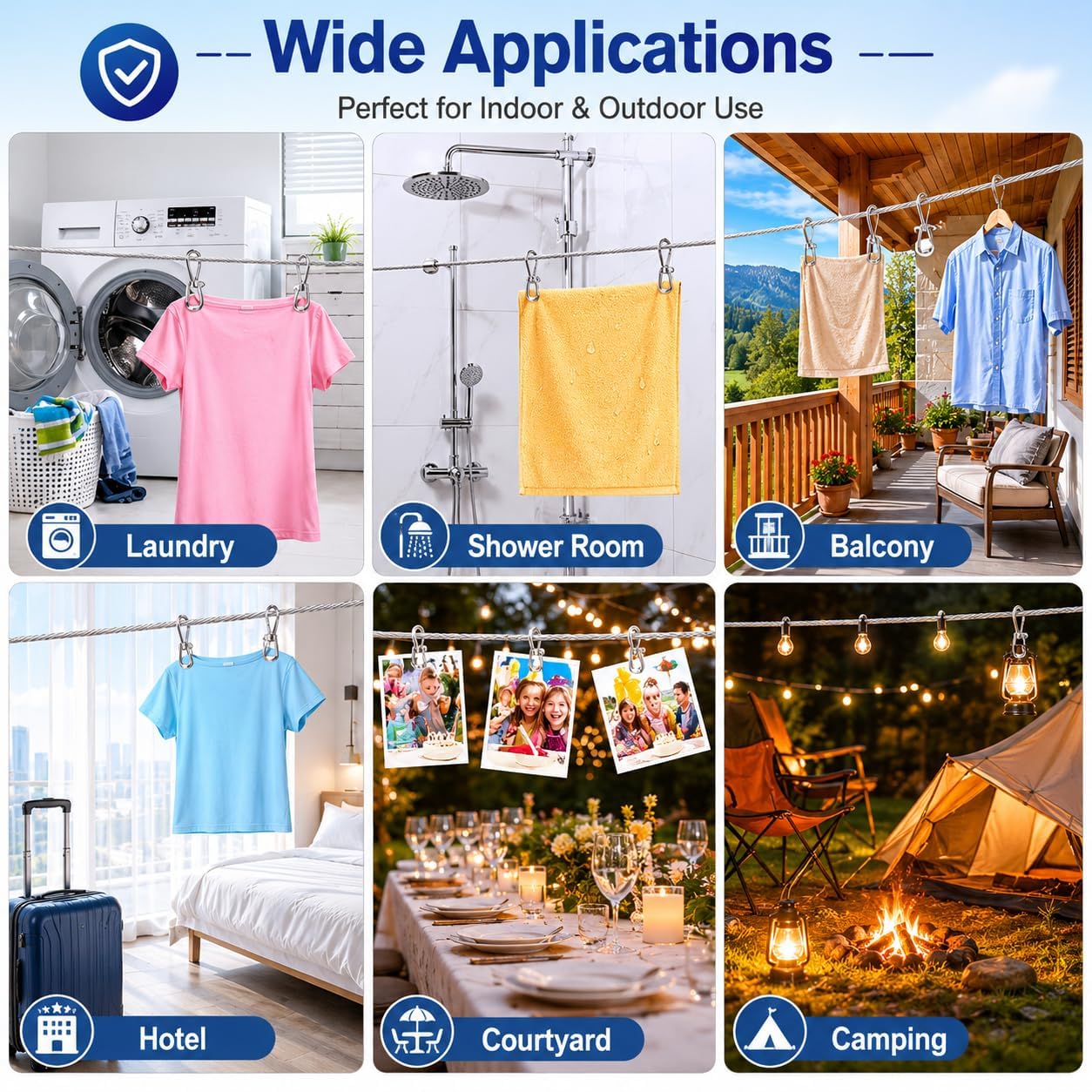 Heavy Duty Stainless Steel Clothes Drying Rope - Image 2