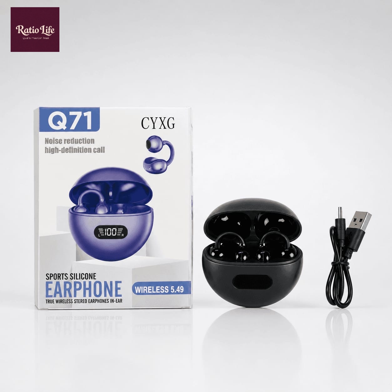 Wireless Sports Silicone Earphone Q71
